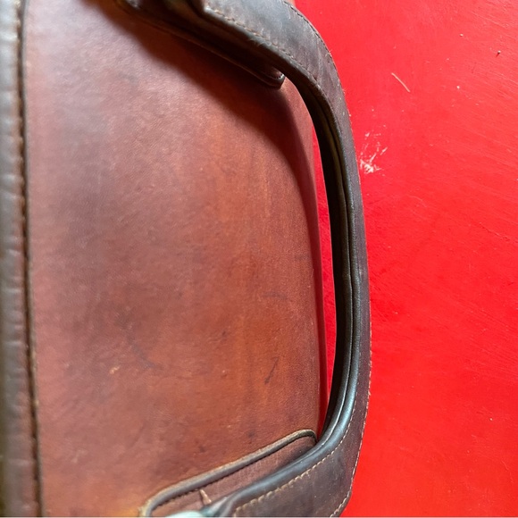 Vintage Coach Slim Satchel Compact Bonnie Cashin Brown Glove Tanned Leather - Picture 16 of 16